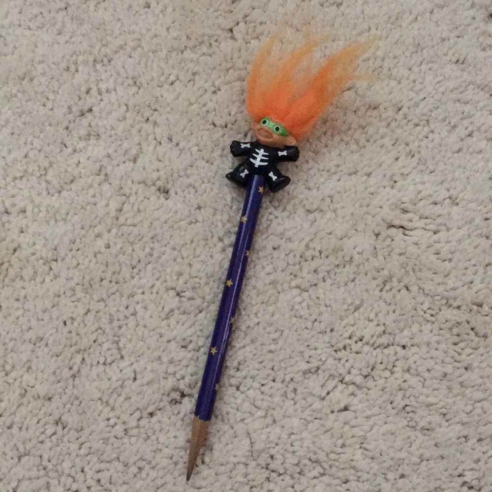 Troll Halloween pencil